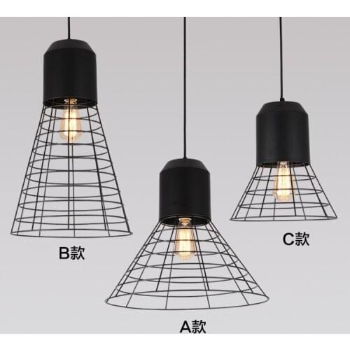 Nordic simplicity Mediterranean feather globular staircase pendant light cafe restaurant bar Iron lamp