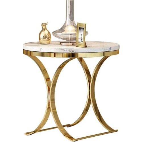 Nordic Wrought Iron Hallway Round Side Table for Dormitory Small Apartment Coffee Table Creative Living Room Sofa Corner Tables