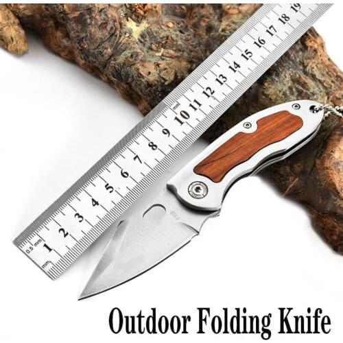 58HRC Outdoor Camping Folding Knife Stainless Steel Pocket Tactical Utility Knife Self Defense EDC Tools Dropshipping