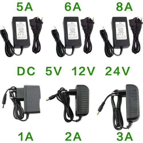 Power Supply Adapter DC 5V 12V 24V 1A 2A 3A 5A 6A 8A Universal Charger DC 5v 12v 24V Hoverboard Charger AC 220V to 12 24 V
