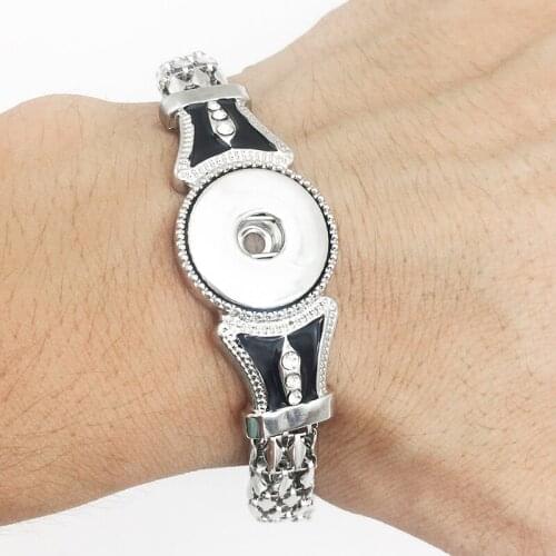 Xhb365 NEW crystal 18mm snap button jewelry bracelet for Women high quality