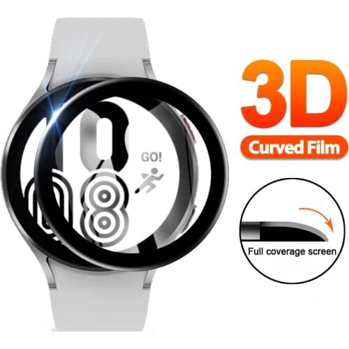 3D Screen Protector For Samsung Galaxy Watch 4 40mm 44mm / Watch4 Classic 42mm 46mm HD Clear Sansung Protective Film Fibre Glass