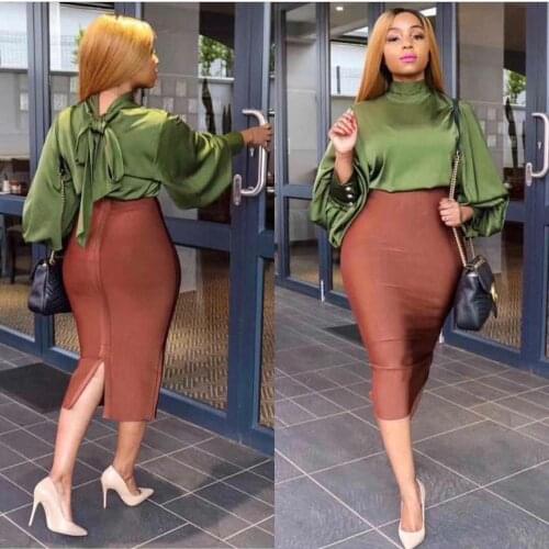 2020 New Bandgae Skirt Elegant Pencil Skirt High Quality Celebrity Sexy Club Party Wear Vintage Vestios Woman Celebrity