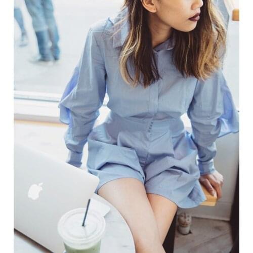 AEL Fashion Cloak Sleeve Flounce Hollow Out Bare Waist Short Jumpsuit 2017 Summer Loose Momens Clothing Lady Elegant Romper