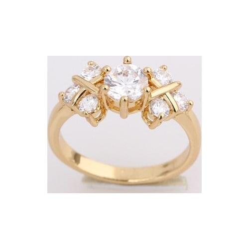 Finger ring women zircon metal material exquisite lovely style wedding anniversary occasion lover gifts