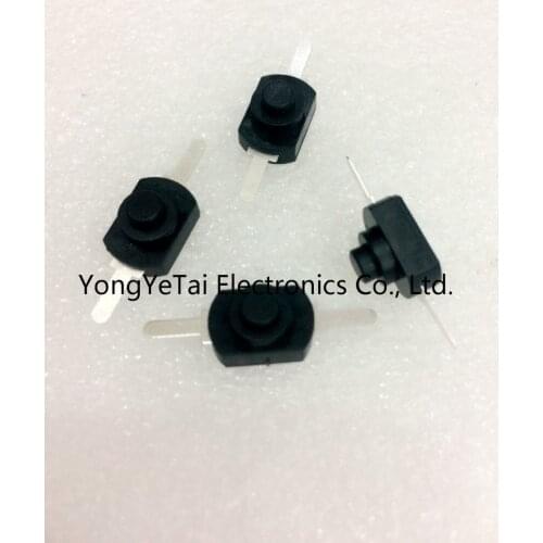 1208YD Flashlight button switch control switch 2-pin small black self-locking power switch switching white free shipping