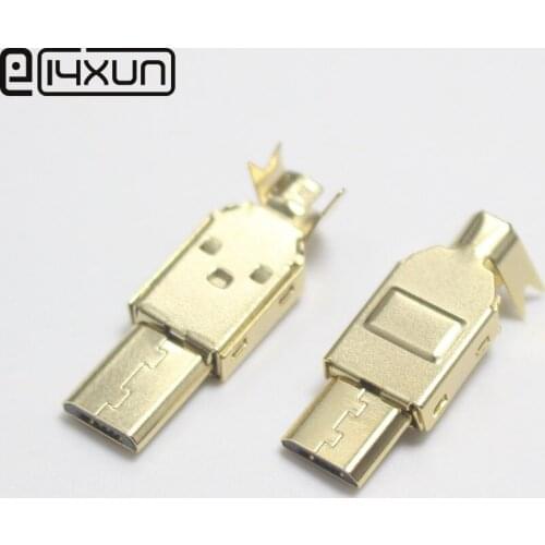 5set 6mm /8mm Micro USB 5PIN 3 in 1 Male Plug Connectors Charger 5P Tail Charging Socket for Samsung Xiaomi redmi