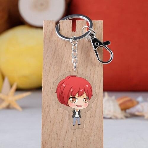 Anime Assassination Classroom Korosensei Shiota Nagisa Akabane Karuma 6cm Keychain Pendant Keyrings