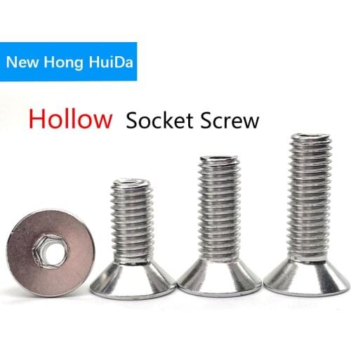 M5 M6 M8 M10 M12 Hollow Flat Head Hexagon Screw Mask Machine Threading Bolt 304 Stainless Steel