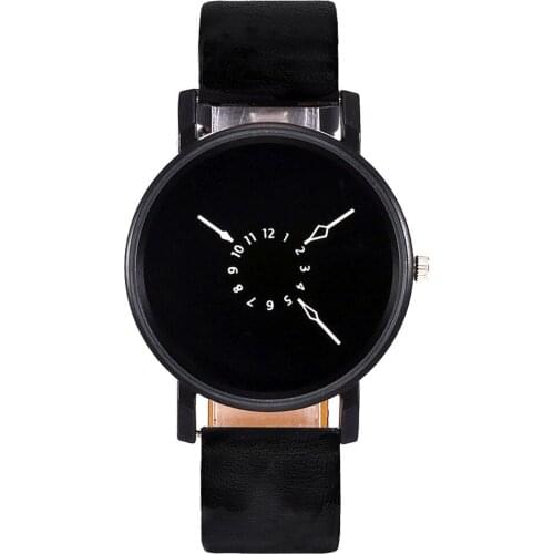 Simplicity Stylish And Elegant Korean Wave Classic Womens Watch Leather No Scale Blank Dial Ladies Girls Watch часы женские