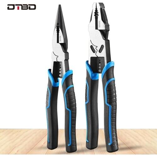 DTBD Industrial grade Wire Pliers Set Stripper Crimper Cutter Needle Nose Nipper Wire Stripping Crimping Multifunction Hand Tool