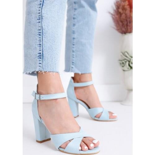 The Jany Heels Bebe Blue Suede Shoes