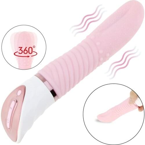 Big tongue flirt toy massager 2-in-1 mouth clitoral stimulator dildo vibrator massager vaginal sex toys for women