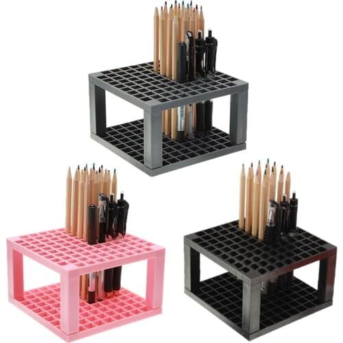 Multifunction 96 Holes Watercolor Paint Brush Holder Stand Paint Brush Pencil Stand Painting Supplies For Student Desk Organizer