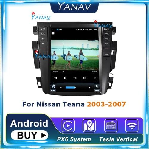 Tesla style stereo car multimedia radio DVD player for-Nissan teana 2003-2007 Android car auto radio audio player vertical scree