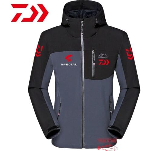 Daiwa 2021 New Male Outerwear Winter Outdoor Camping, Mountain Climbing and Fishing Clothing Warm Coat Fishing Zipper Jacket