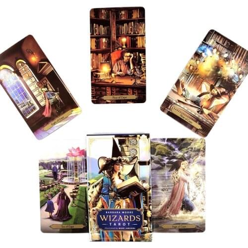 New High Quality Wizards Tarot Cards Fortune Guidance Telling Divination Deck Board Game With PDF Guidebook For Friend Party