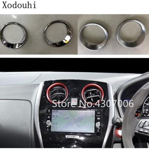 Car Garnish Cover Detector Trim Middle Side Air Conditioning Outlet Vent Frame Trim 2pcs For Nissan NOTE 2017 2018 2019 2020