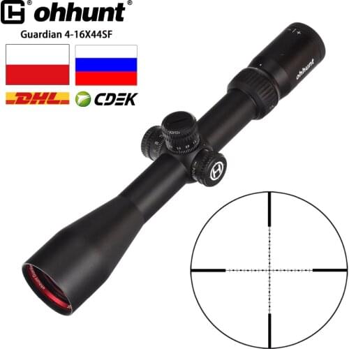 Hunting ohhunt Guardian 4-16X44 SF Rifle Scope 1/2 Half Mil Dot Reticle Side Parallax Turrets Lock Reset Tactical Riflescopes