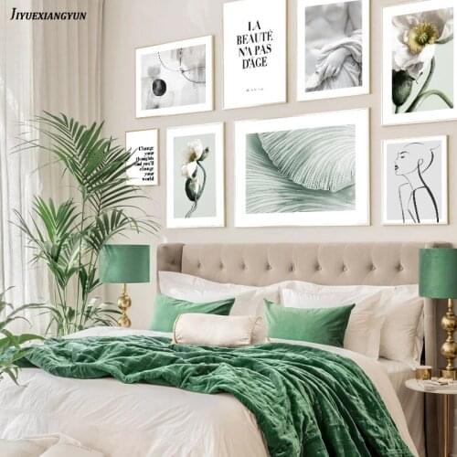 Flowers and Women Canvas Painting Self-Improvement Quotes Poster Nordic Style Wall Art for Room Decor Home Decor