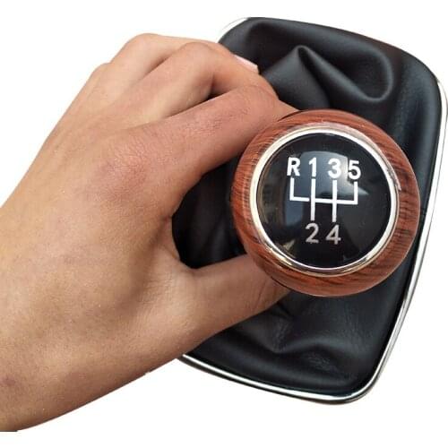Suitable for Volkswagen golf4 Bora golf 4gti peach wood grain shift handle handball gear shift lever dustproof