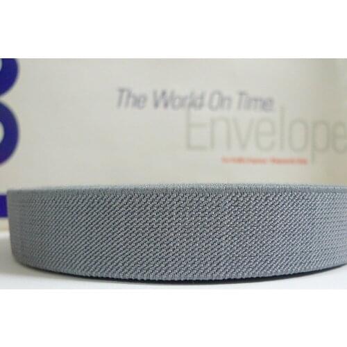 12 Meters 1" 25mm Wide #039 GREY Color Suspender Elastic Webbing Great For Pacifier Clips