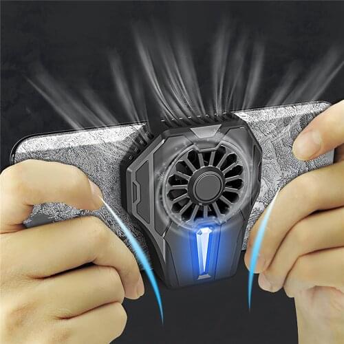 Portable Phone Cooling Fan for PUBG Mobile Games Gamepad Mute Radiator Controller Cooler Holder for Phone Gaming Accessories