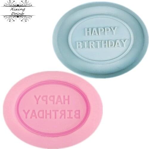 DIY Happy Birthday Silicone Fondant 3D Cake Mold Cupcake Jelly Candy Chocolate Decoration Baking Tool Moulds