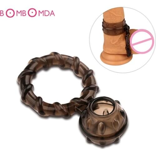 Silicone Soft Male Scrotal Bound Penis Rings Scrotum Binding Chastity Device Lock Sperm Cock Ring Sex Toys For Men Ring Extender