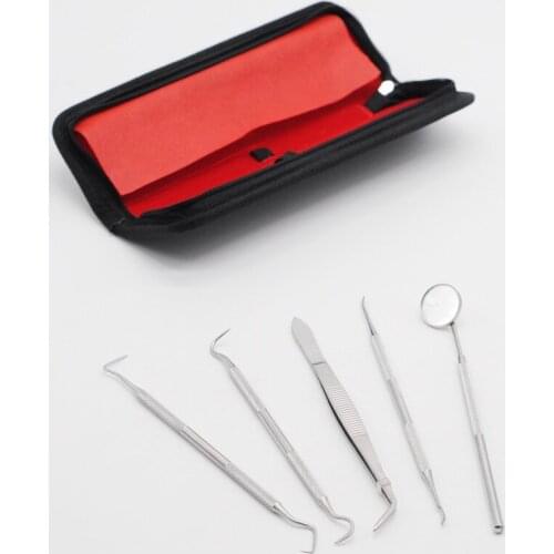 Dentist Lab Instruments Oral Tools With Bag Teeth Scraper Waxing Carving Kit