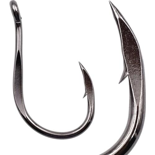 Thetime Chinu Ring Forged High Quality Bulk Sharpened Fishing Hooks Patent High Carbon Steel Hook Fishing Wholesale 100 pcs/lot