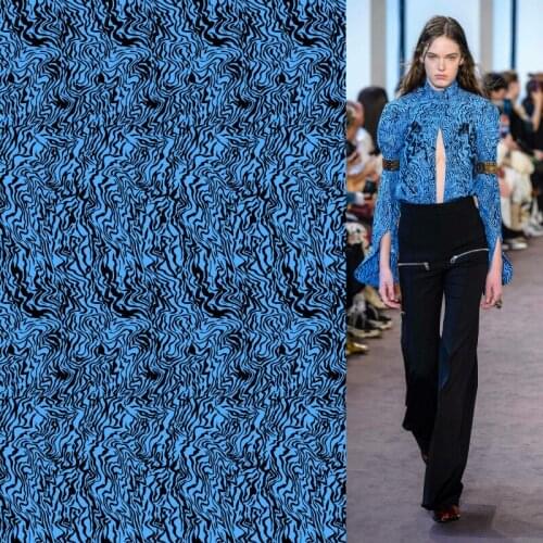 Customized spring and summer imitation silk fashion fabrics for dress shirt pants brand clothing sewing