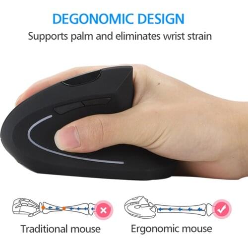 Vertical Ergonomics Vertical Mouse Right Hand 2.4G Photoelectric Wireless Battery Charging Wired Mouse