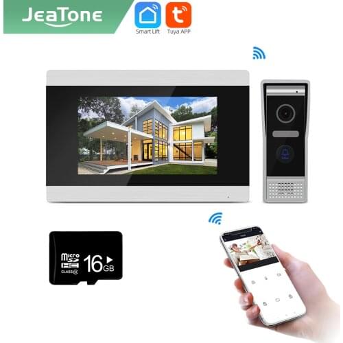 Jeatone Tuya smart 7 inch Touch Screen video intercom for home night vision device doorbell camera WIFI Monitor ship from Europe