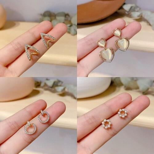 Vintage Pearl Earrings For Women Big Gold Cross Set of Earrings Long Tassel Butterfly Dangle Drop Earrings 2021 Jewelry Gifts