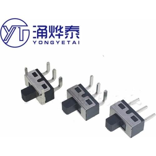 YYT 10PCS SS12D10 shank height 5MM high current toggle 1P2T vertical 2 gears 3 straight pin curved pin with fixed pin