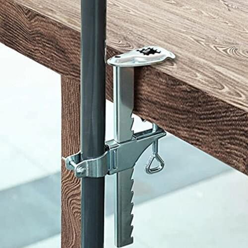 Balcony Clamp Beach Umbrella Fixer Holder Fixture Mount Bracket Portable Patio Extended Version For Garden Fishing Fixed Clip