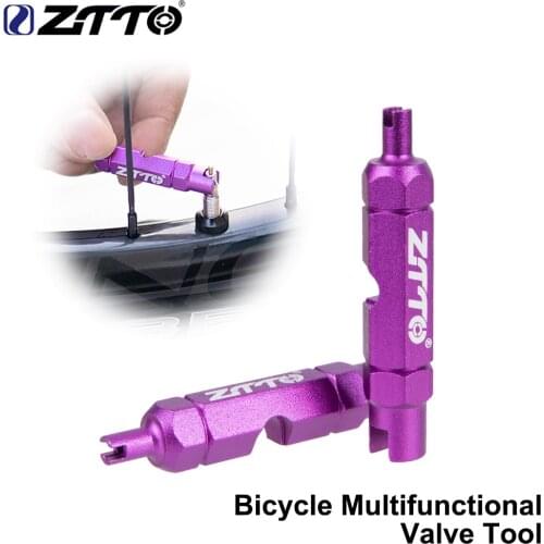 ZTTO Aluminum Alloy Bicycle Multifunctional Valve Tools For MTB Road Bike Schrader/Presta Tube Core Disassemble Removal Wrench