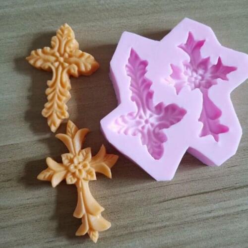 1PCS Cross Shape Silicone Cake Mold Silicone Mould Candy Cookies Fondant Cake Tool