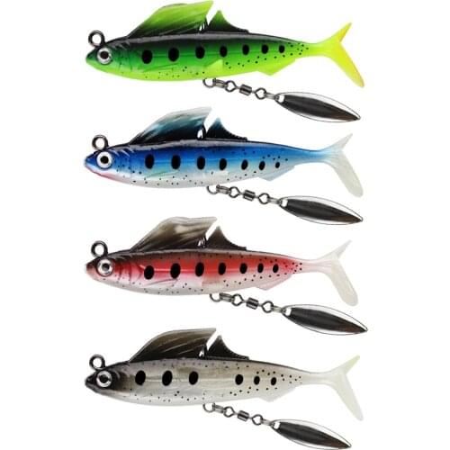 12.5g 8.5cm Soft Lure 3D Eyes Lead Jig Head Artificial Fishing Bait with Hard Sequin Fishing Tackle 2020 New