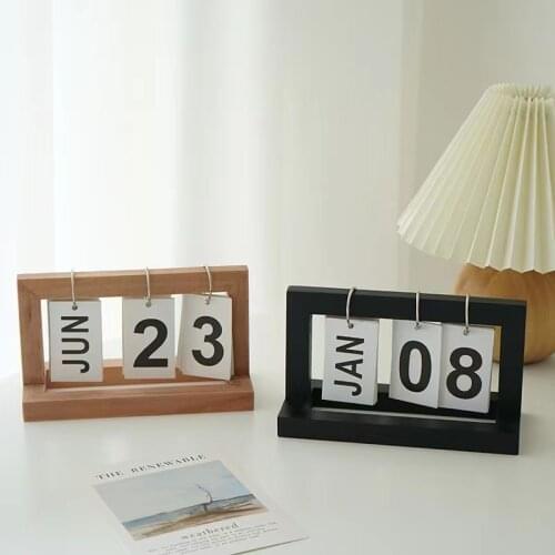 2018 New Wooden Calendar Wooden Ornament Room Decor Nordic Style Room Decor Scandinavian Style Ornament Ins Popular Room Decor