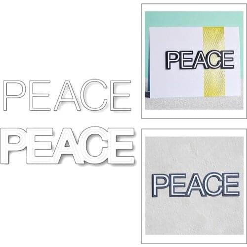 2020 New English Words Peace and Silhouette Metal Cutting Dies For Cut Paper Craft Making Greeting Card Scrapbooking NO Stamps