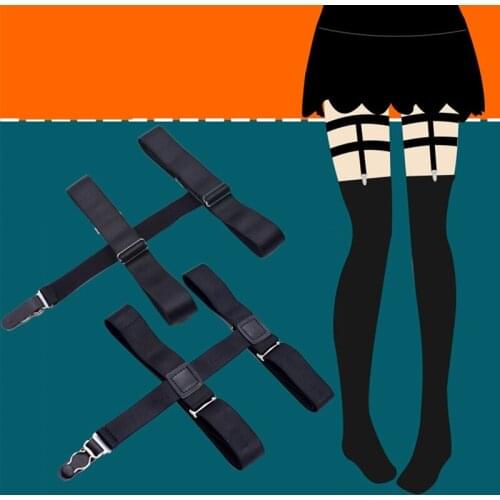 2021 Fashion Pastel Goth Female Garterbelt Sock Strapless Suspender Belt For Stockings Garters Leg Bondage Clip Retail Suspende