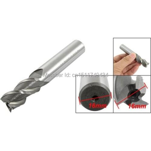 5/8" Helical Groove 3 Flutes Straight Shank HSS AL End Mill Cutter