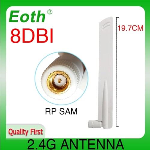 2.4 GHz Wifi antenna real 8dBi SMA Male Connector 2.4G Antena white Aerial 2.4ghz antenne wi fi For PCI Card USB Wireless Router