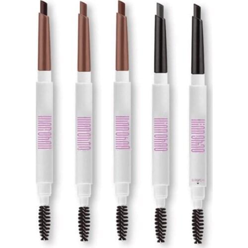 5 Pcs Automatic Long- lasting Makeup 5 Colors Eyebrow Pencil Double Head Rotary Natural Eyebrow Pencil By Free Shipping