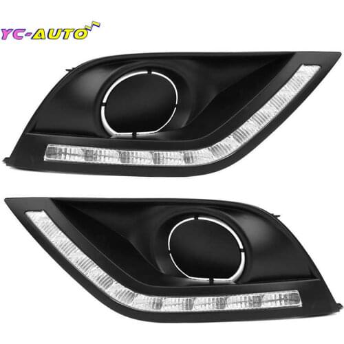 1Pair Car LED DRL Daytime Running light With Yellow Turn Signal Function For Nissan Almera Latio Sunny Versa 2014 2015 2016 2017