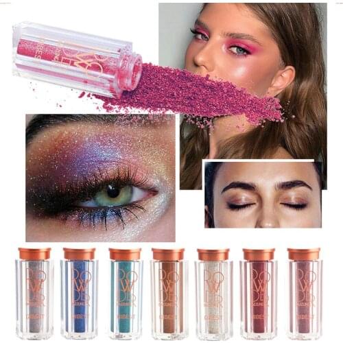 Qibest Glitter Eye Shadow 13 Colors Cosmetic Makeup Diamond Lips Loose Makeup Eyes Pigment Powder Comestic Single Eye Shadow