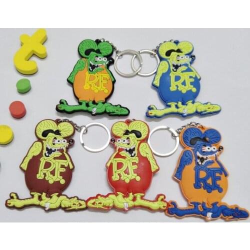 COSANER Colorful Mouse Anime Key Chain PVC Cartoon Keyring Keychain Keyholder Birthday Gifts Unisex