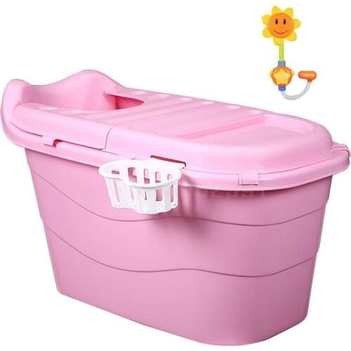 Childrens bath barrel baby newborn supplies bath tub with lid bath barrel oversized bath tub